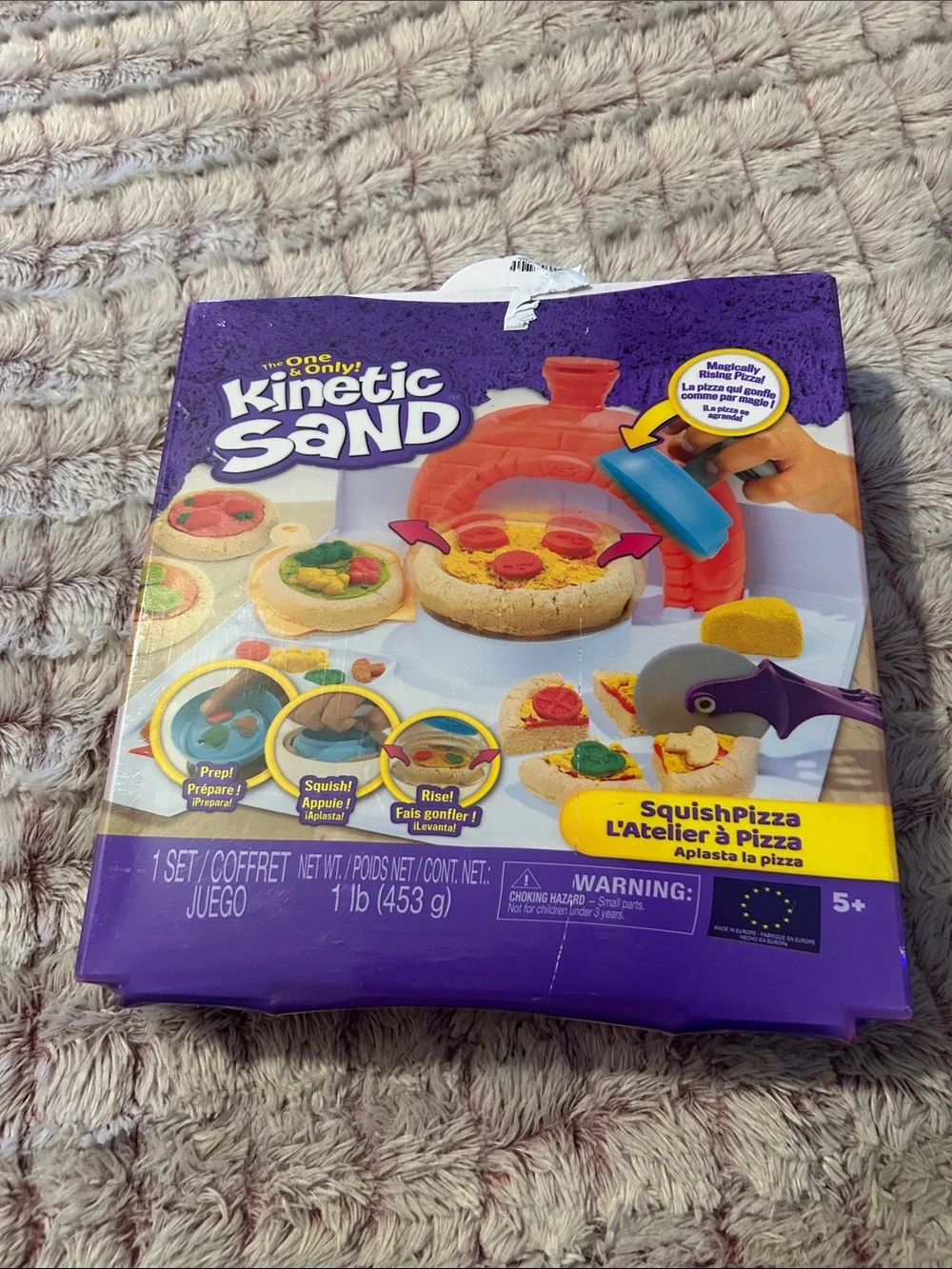 Kinetic Sand SquishPizza Playset - Purple New